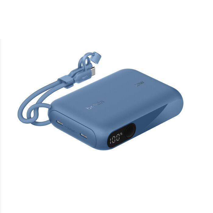 Belkin BoostCharge 10 000 mAh Powerbank med display - Blå