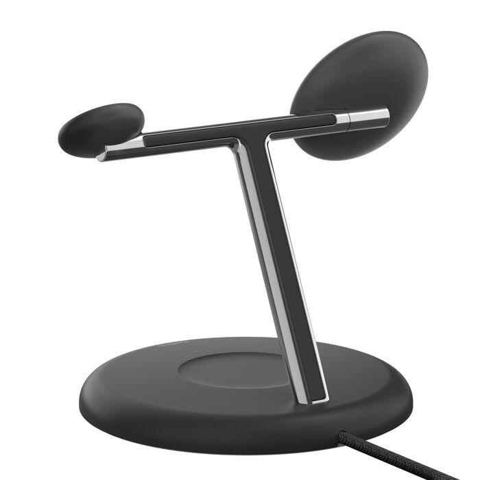 Belkin BoostCharge Pro 3-i-1 Trådløst Qi2 Ladestativ - Svart