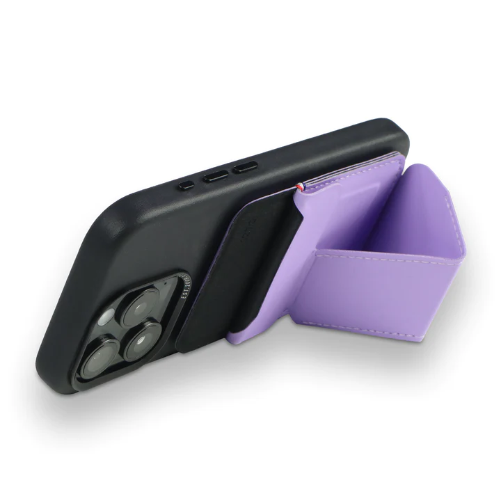 Decoded Magnetisk kortholder i silikon med stativ - Lavender