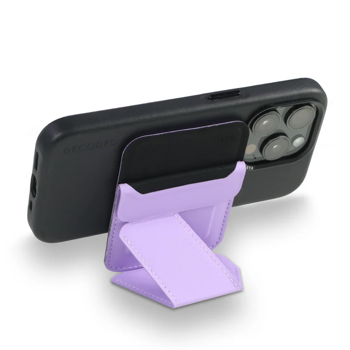 Decoded Magnetisk kortholder i silikon med stativ - Lavender
