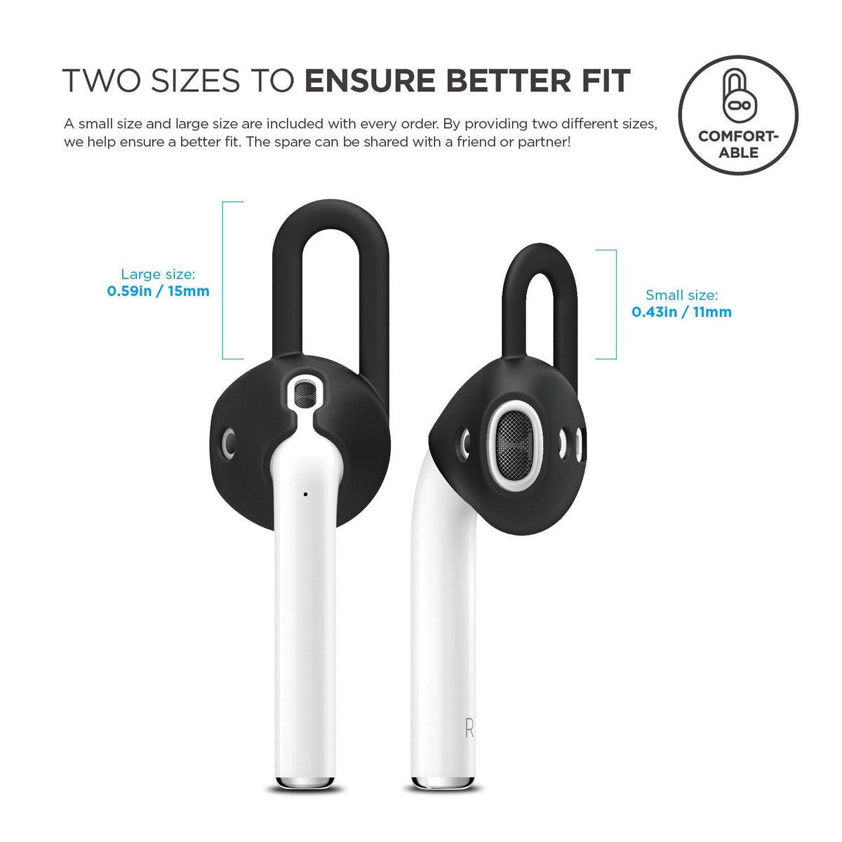 Elago EarPads til AirPods - Svart