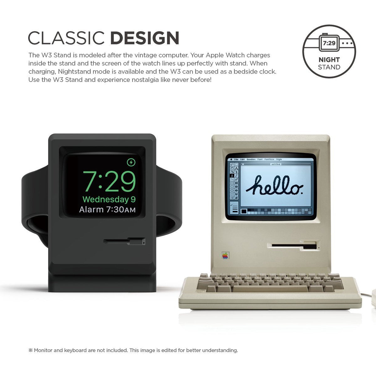 Elago W3 docking til Apple Watch - Svart