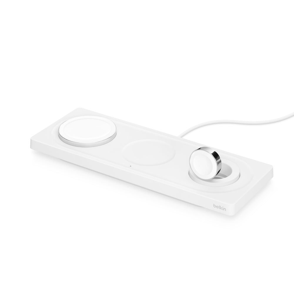 Belkin 3-i-1 MagSafe Trådløs Ladeplate - Hvit