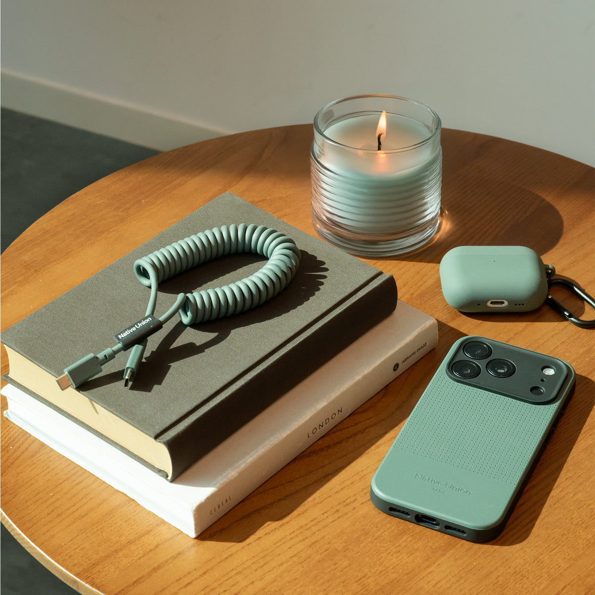Native Union 1,2m Pop USB-C Ladekabel - Slate Green