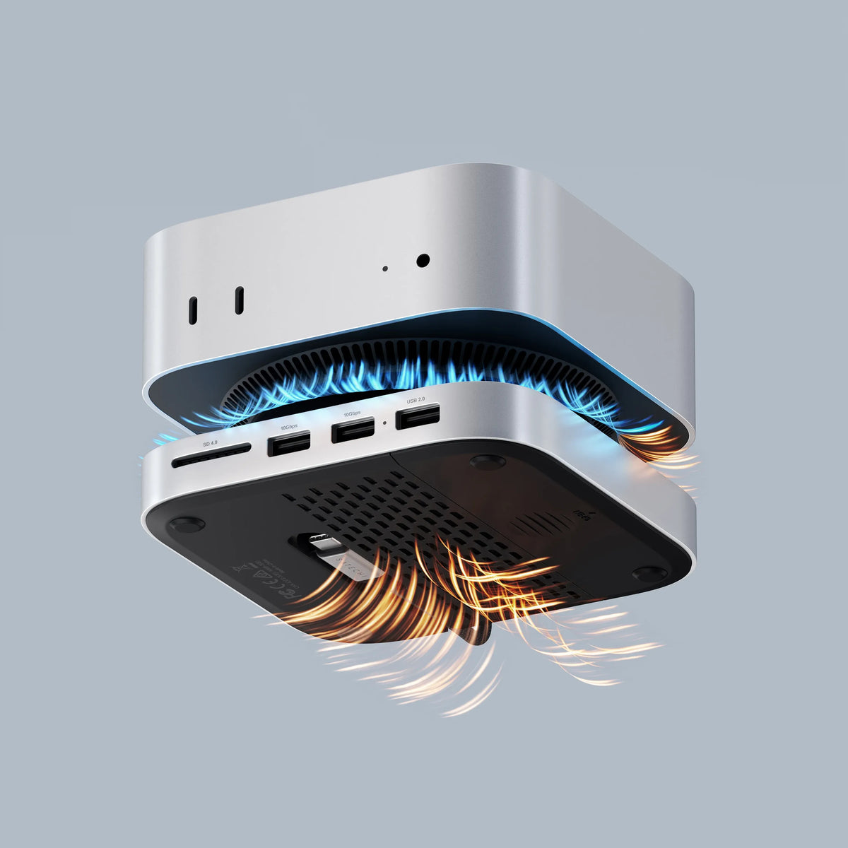 Satechi Mac mini Stand Hub med SSD-kabinett
