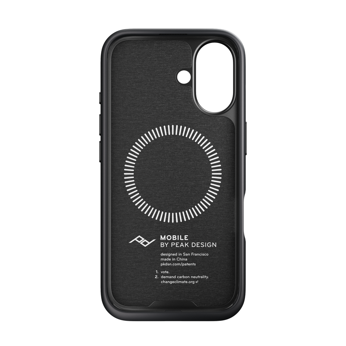 Peak Design Mobile Everyday Fabric MagSafe Deksel til iPhone 16 - Charcoal