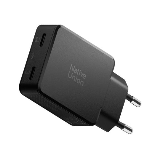 Native Union 65W 2-ports GaN Hurtiglader - Svart