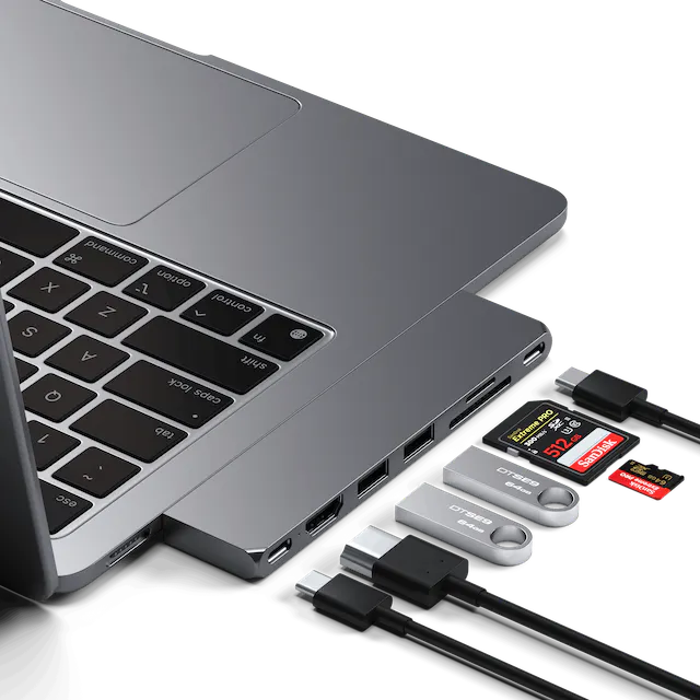 Satechi Pro Hub Slim Multiadapter - Stellargrå